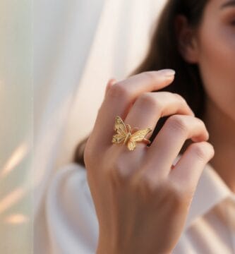 Anillos de Mariposa de oro