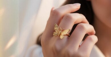 Anillos de Mariposa de oro